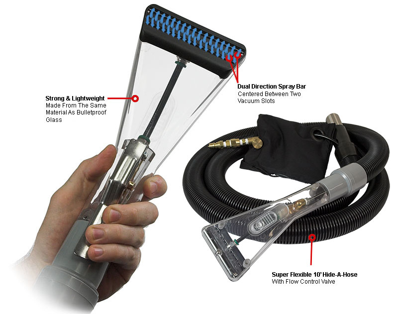 Demo Open Box Rotovac ShearDry Hand Wand Internal Spray Bi-directional Cleaning CLEAR Tool [Demo R-VAC-SHEAR]